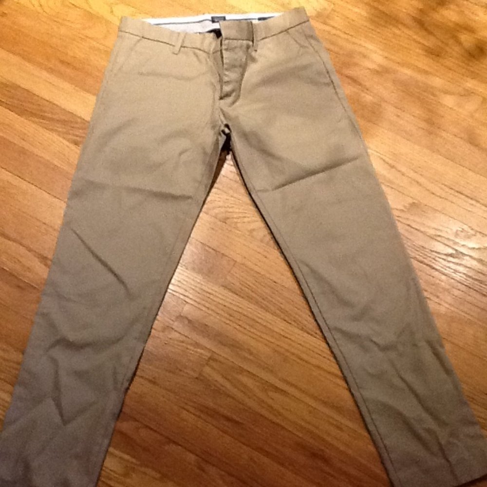Tan Flat Front Pants